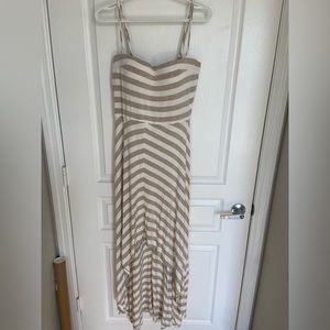 Calvin Klein minimal stripe midi dress